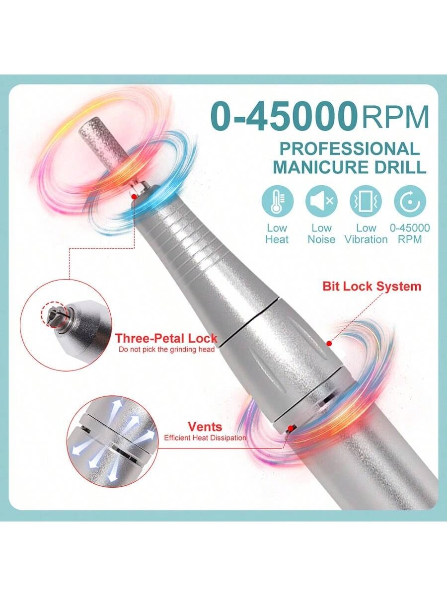 Електрическа Пила за Нокти с Акумулаторна Батерия 45000RPM - Image 3